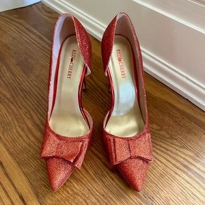Red Cherry glitter heel 3” heels